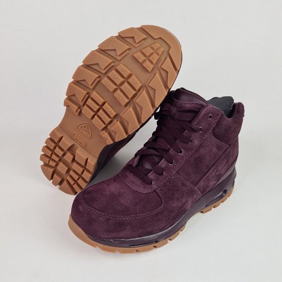 Nike Air Max Goadome ACG Men Boots Burgundy Outdoor Leather
